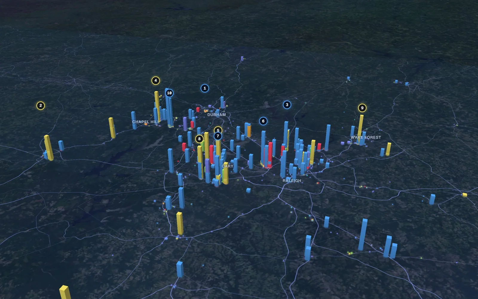 Triangle 3D market map