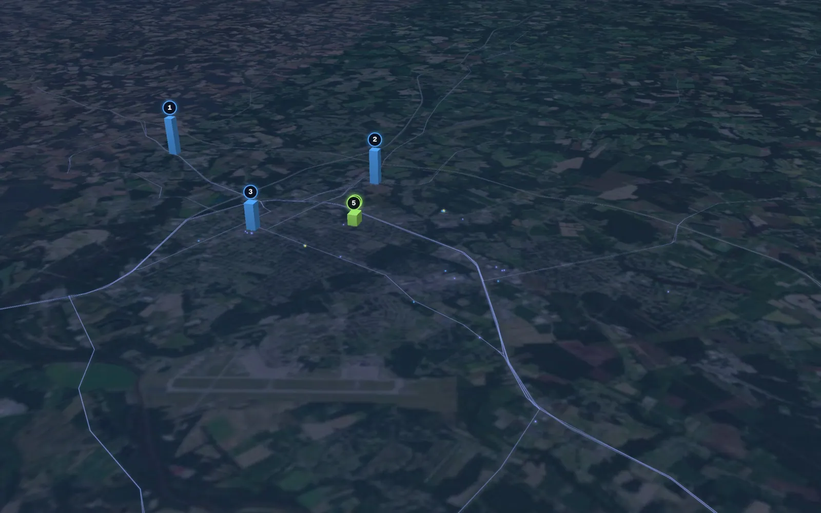 3D map of hair restoration providers in Goldsboro