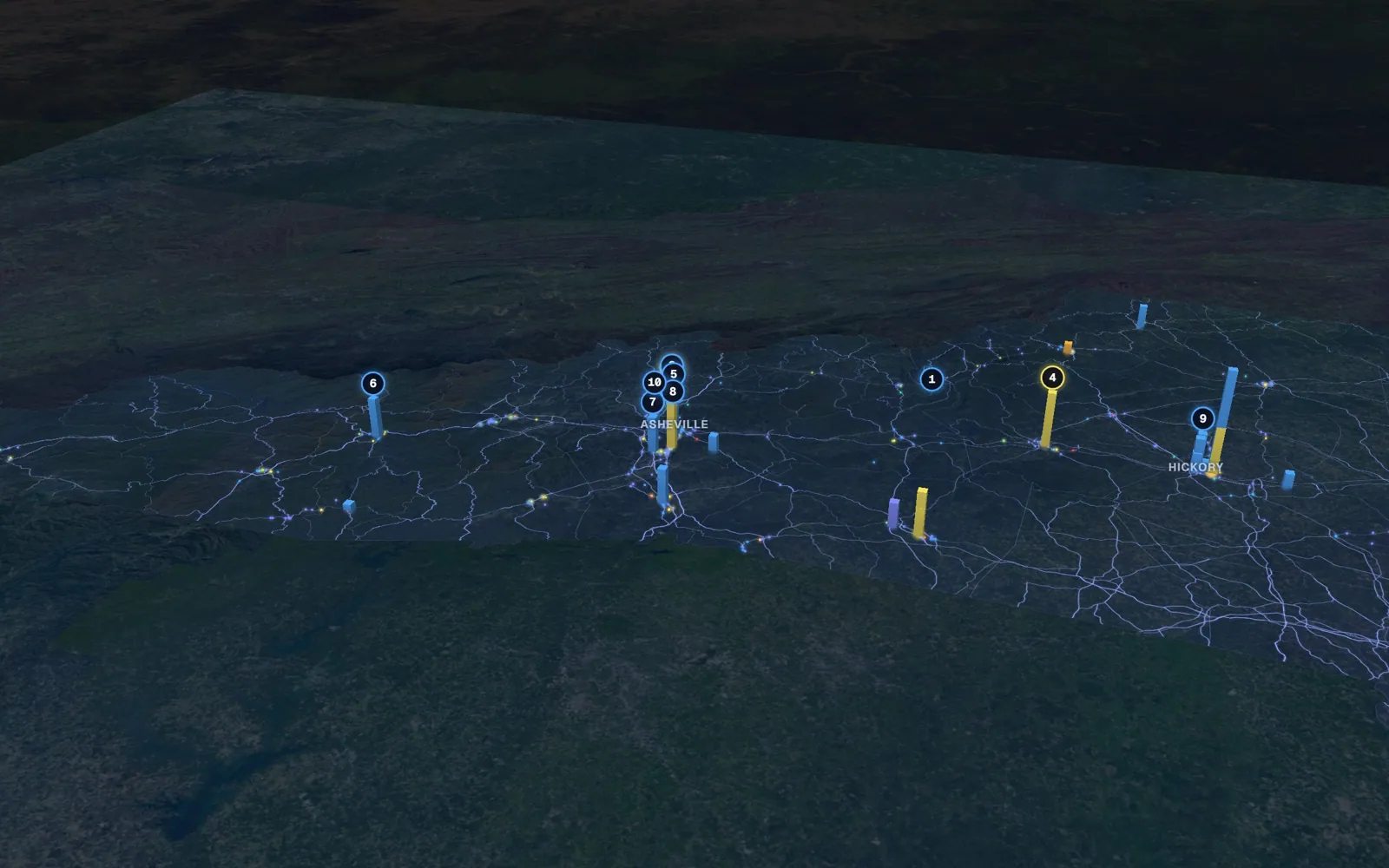 Mountains 3D market map
