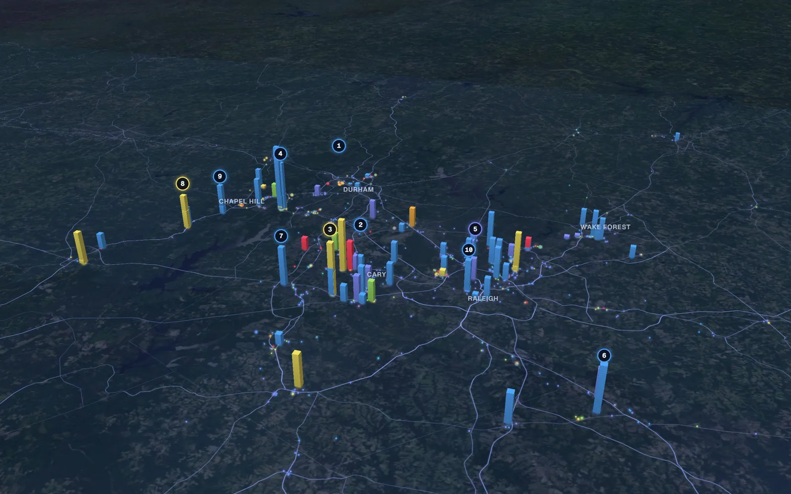 Triangle 3D market map