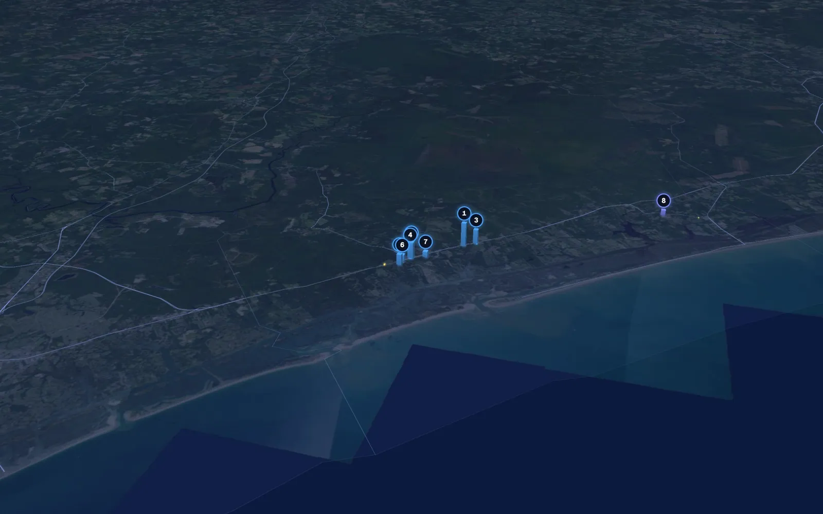 3D map of IV therapy providers in Hampstead