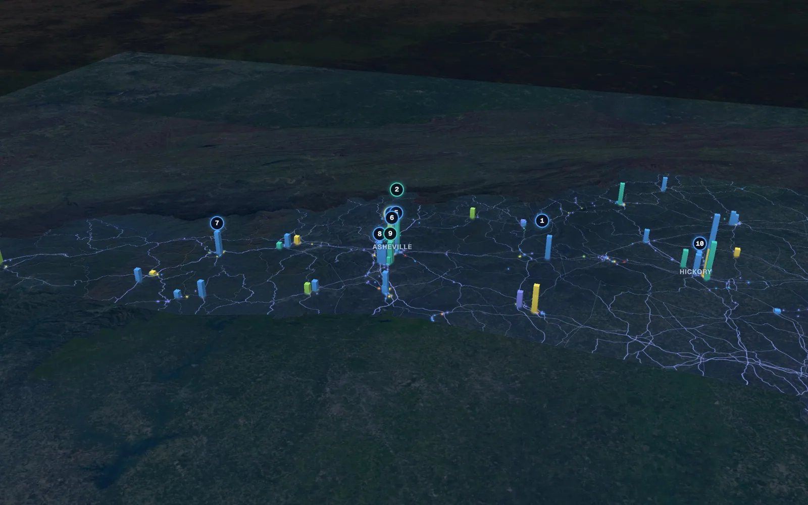 Mountains 3D market map
