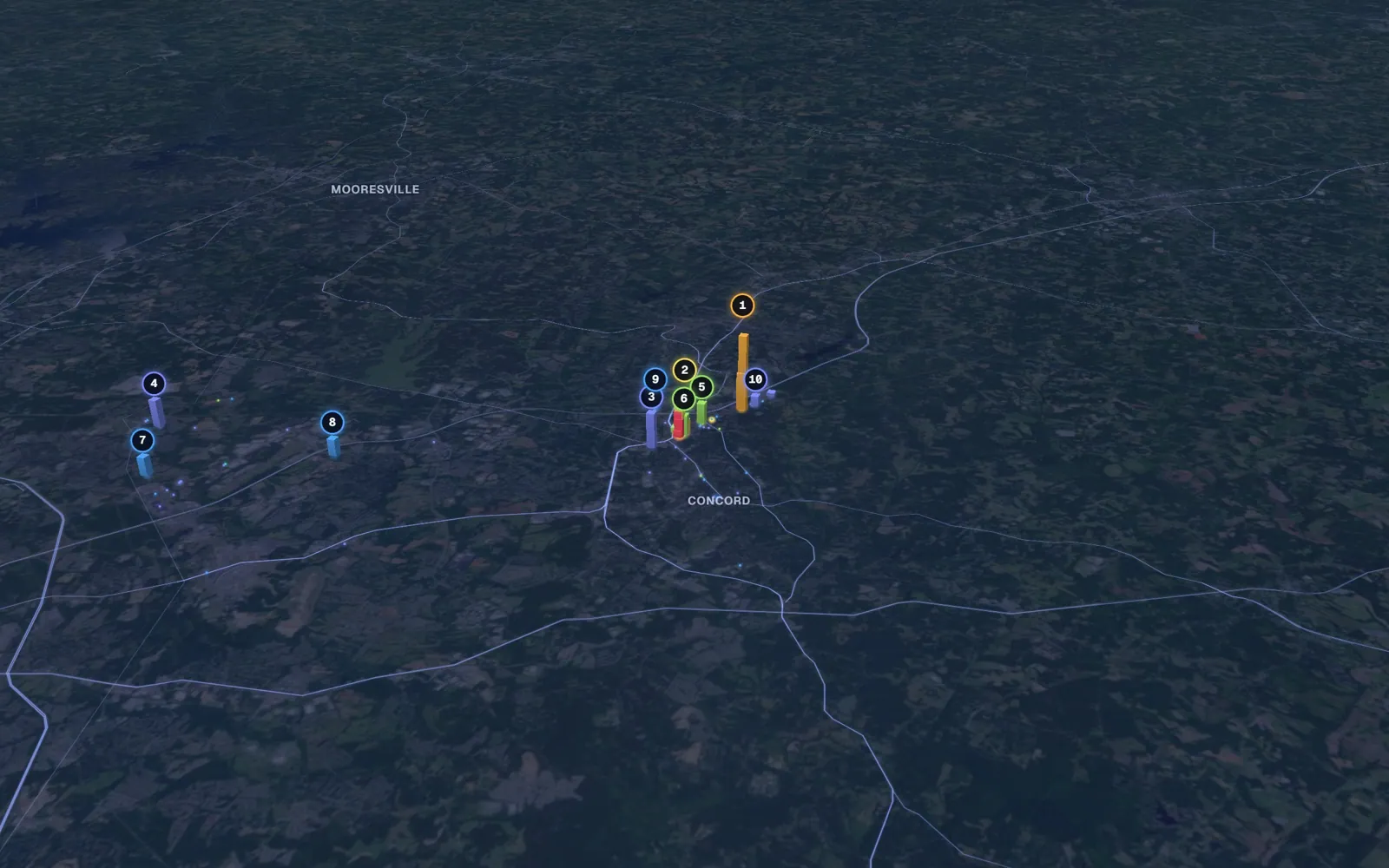 3D map of laser skin resurfacing providers in Concord