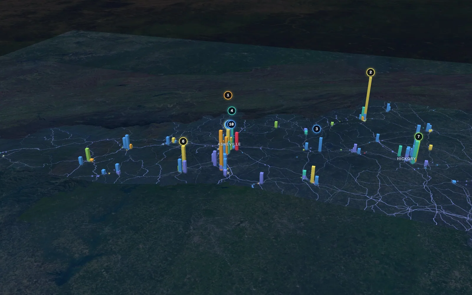 Mountains 3D market map