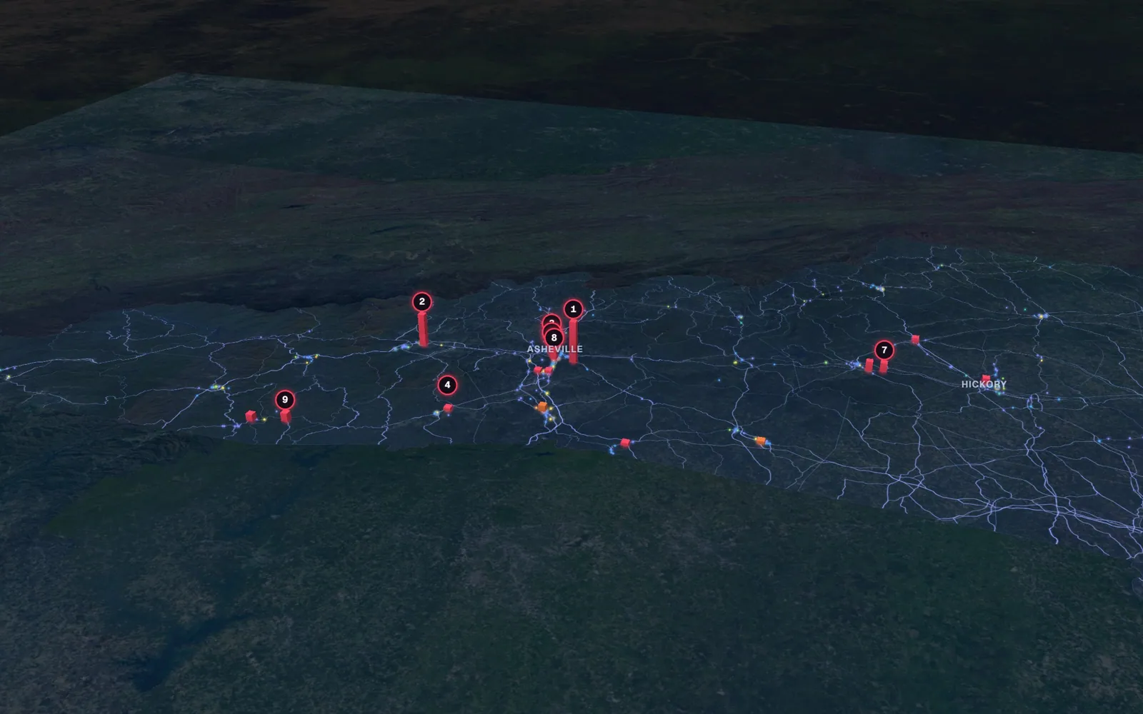 Mountains 3D market map