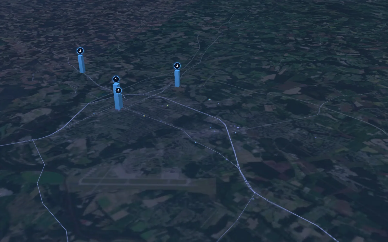 3D map of microneedling providers in Goldsboro
