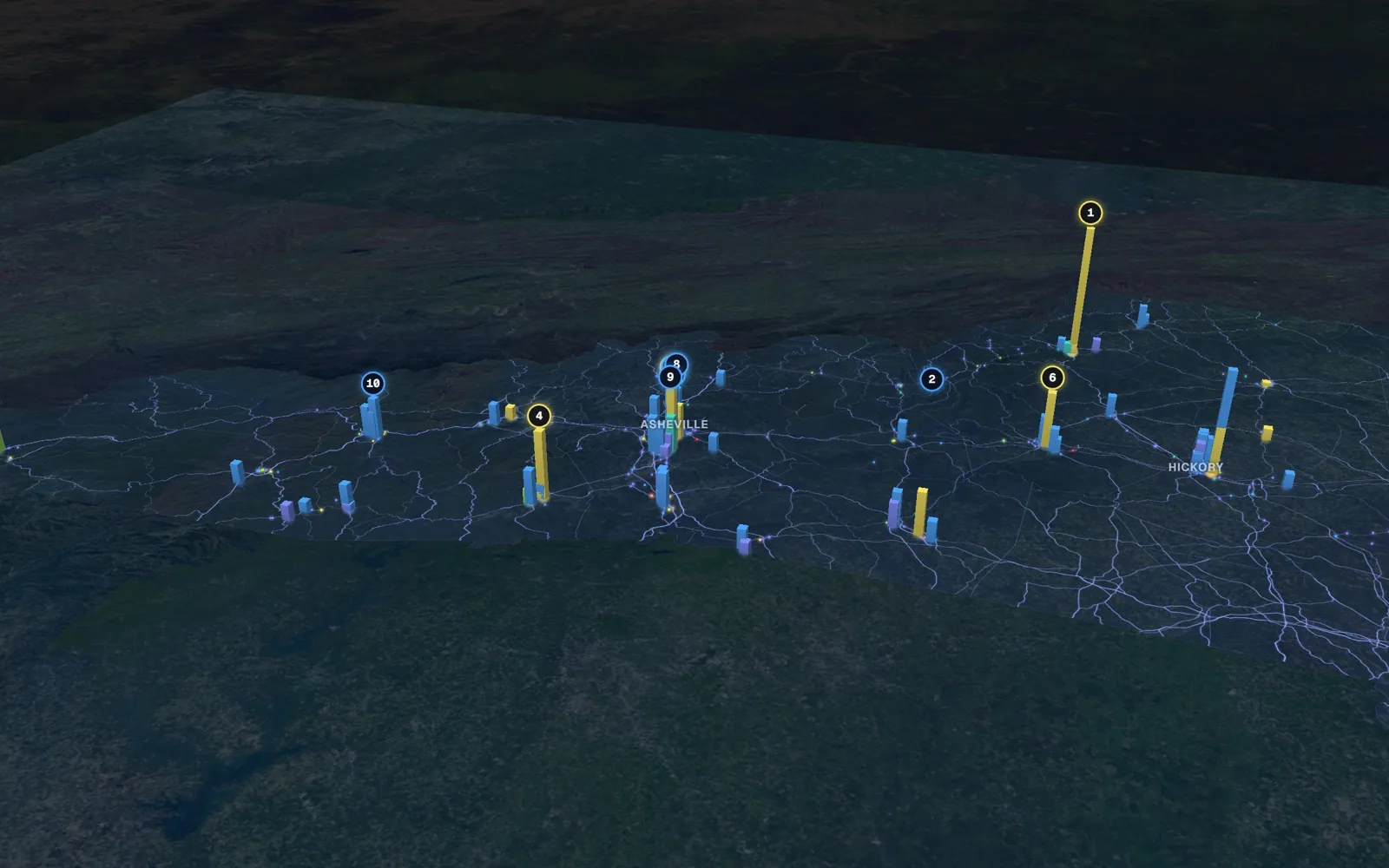 Mountains 3D market map