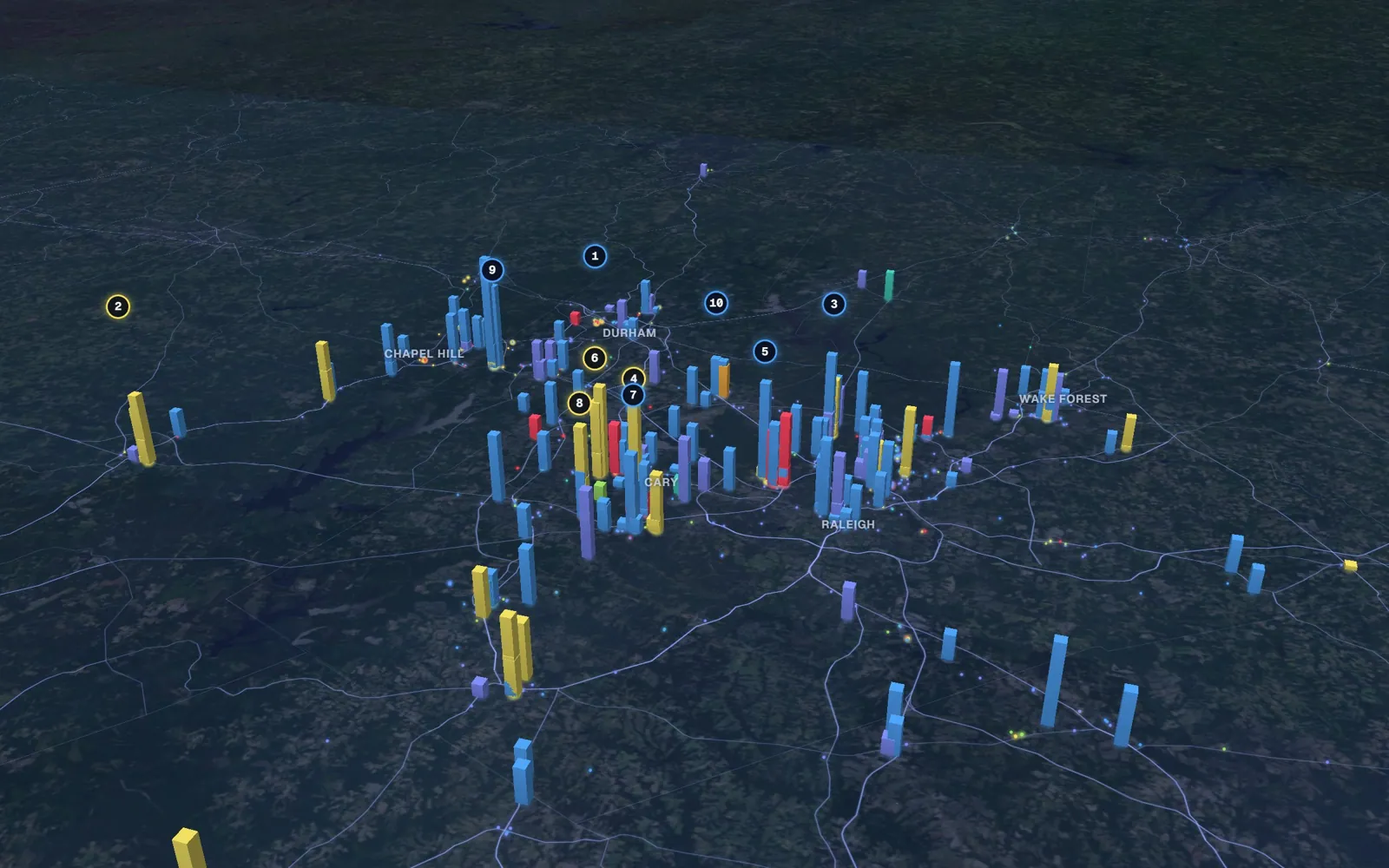 Triangle 3D market map