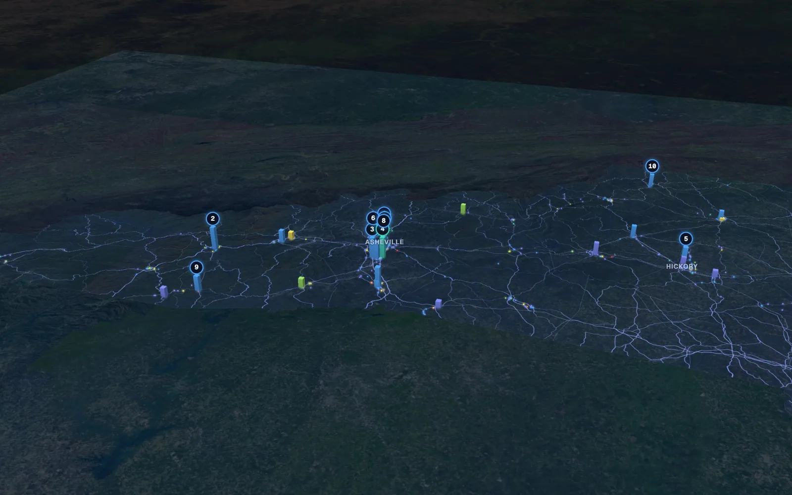 Mountains 3D market map