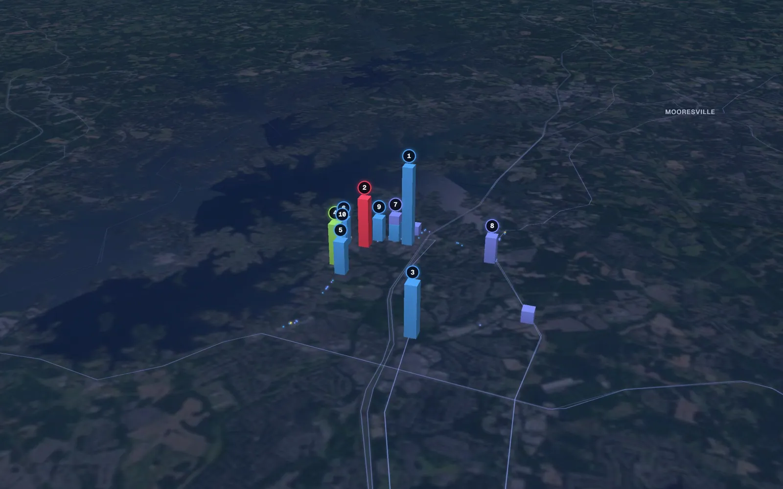 3D map of medical weight loss providers in Cornelius