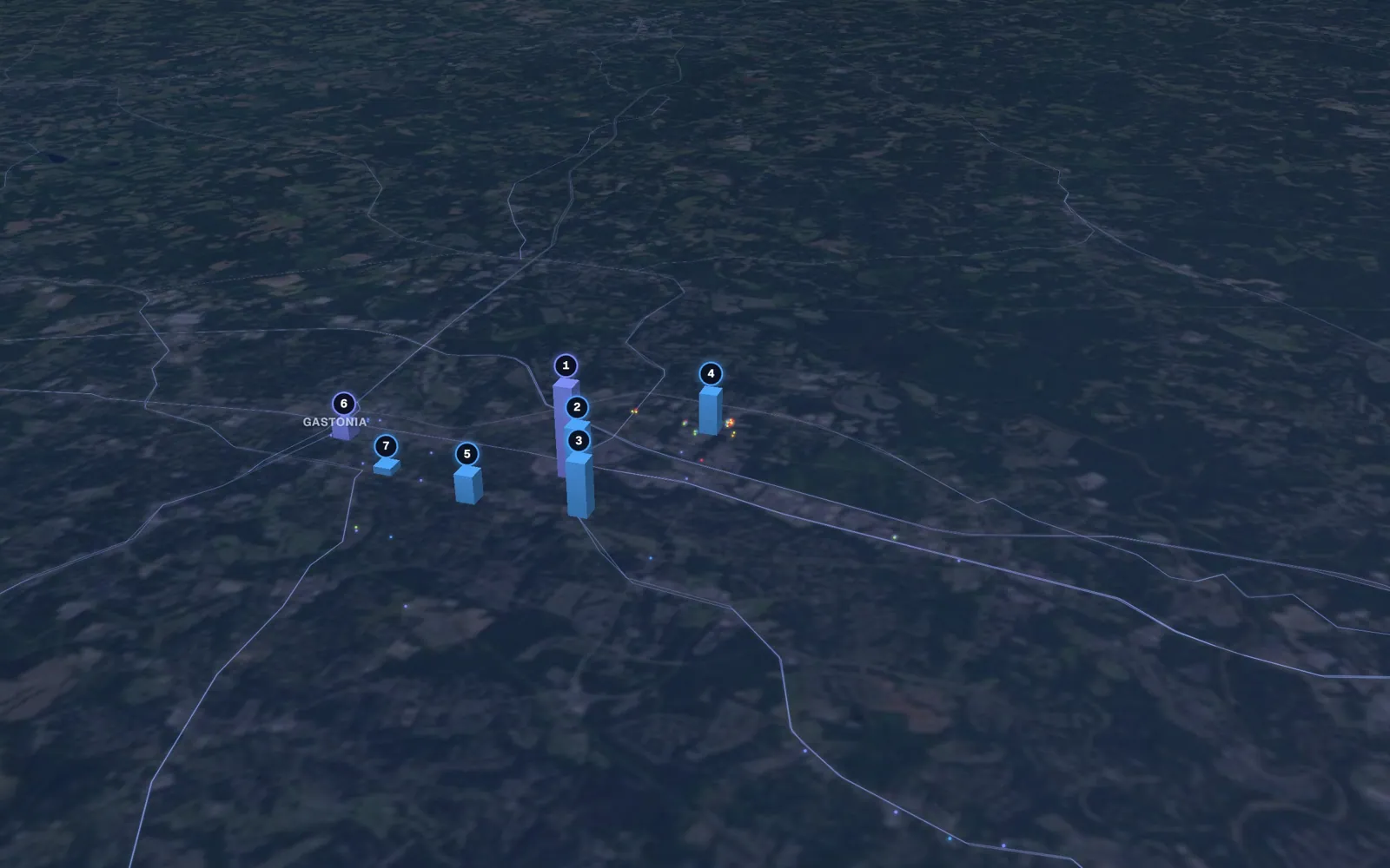 3D map of medical weight loss providers in Gastonia
