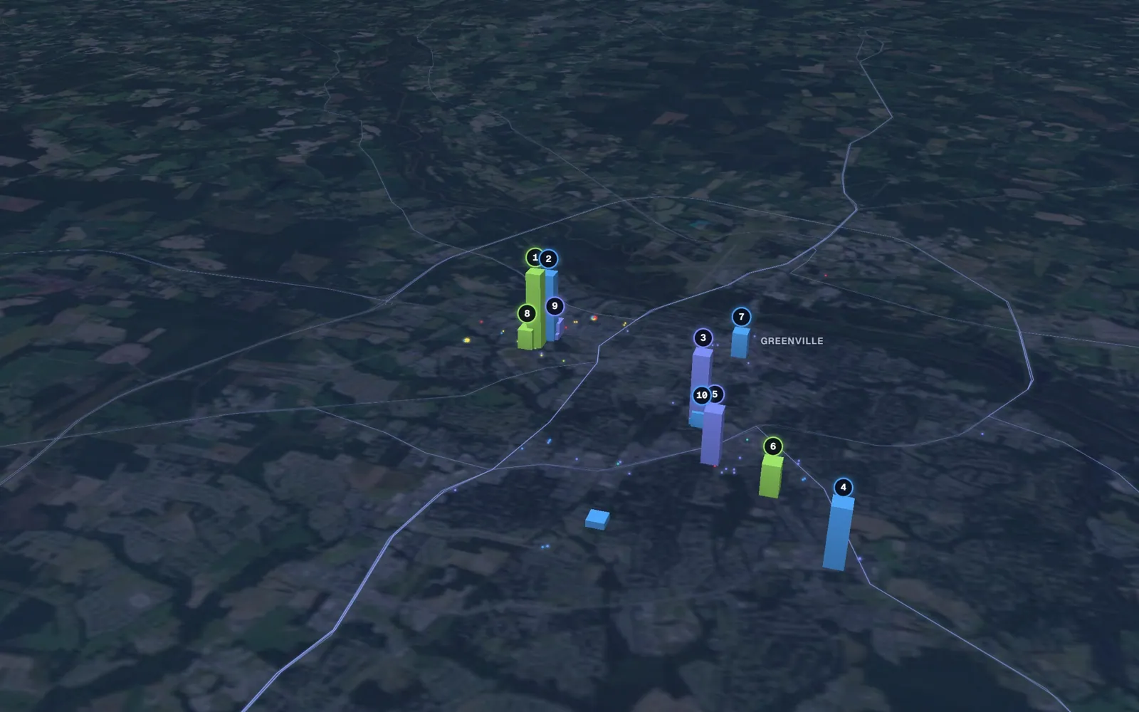 3D map of medical weight loss providers in Greenville