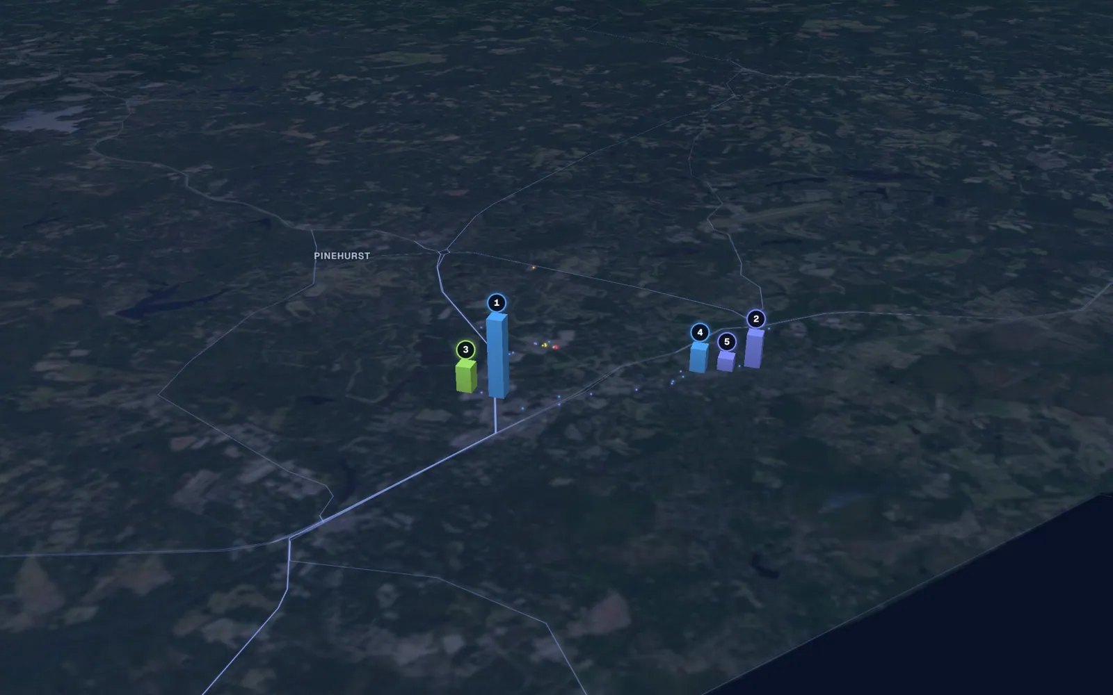 3D map of medical weight loss providers in Southern Pines