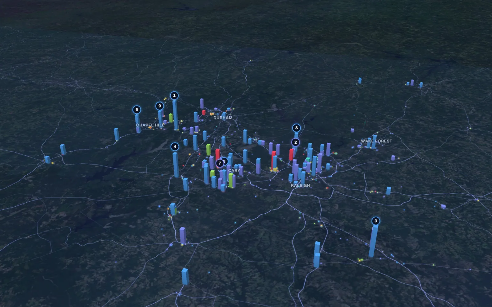 Triangle 3D market map