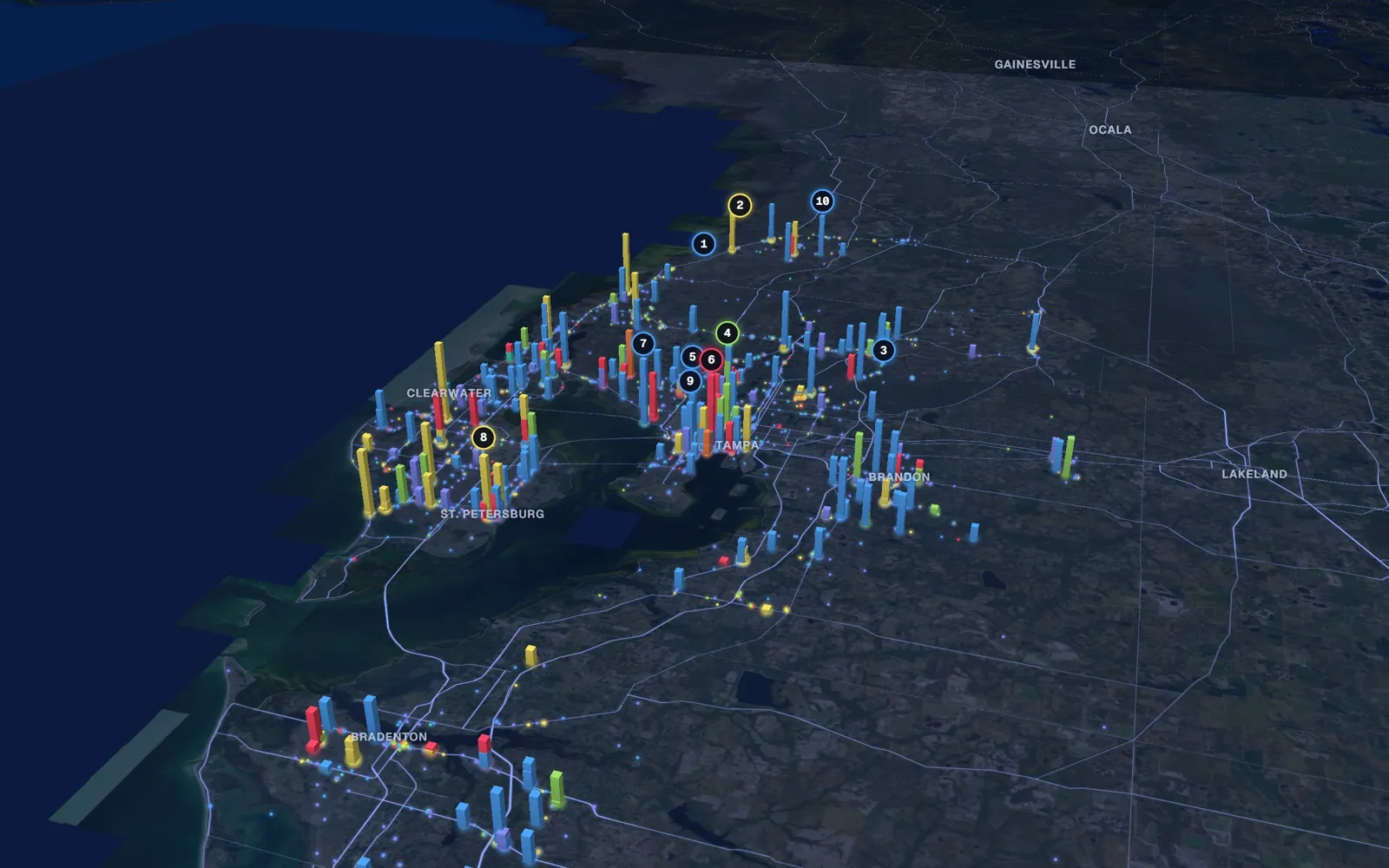 Tampa Bay 3D market map