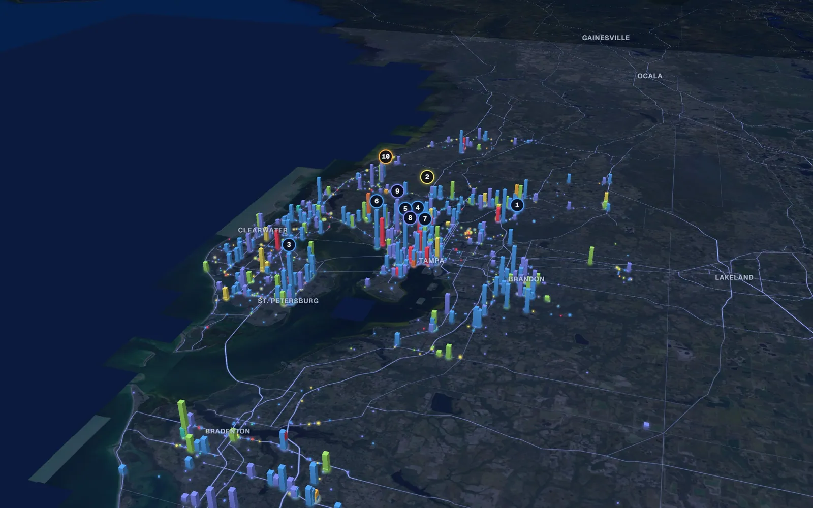 Tampa Bay 3D market map